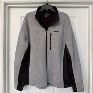 Eddie Bauer Gray and Black Full-Zip Jacket